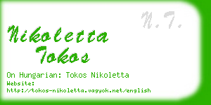 nikoletta tokos business card